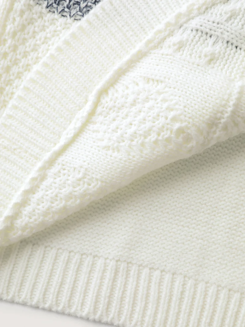 Arc-Hem Ombre Gradient Knit Cardigan