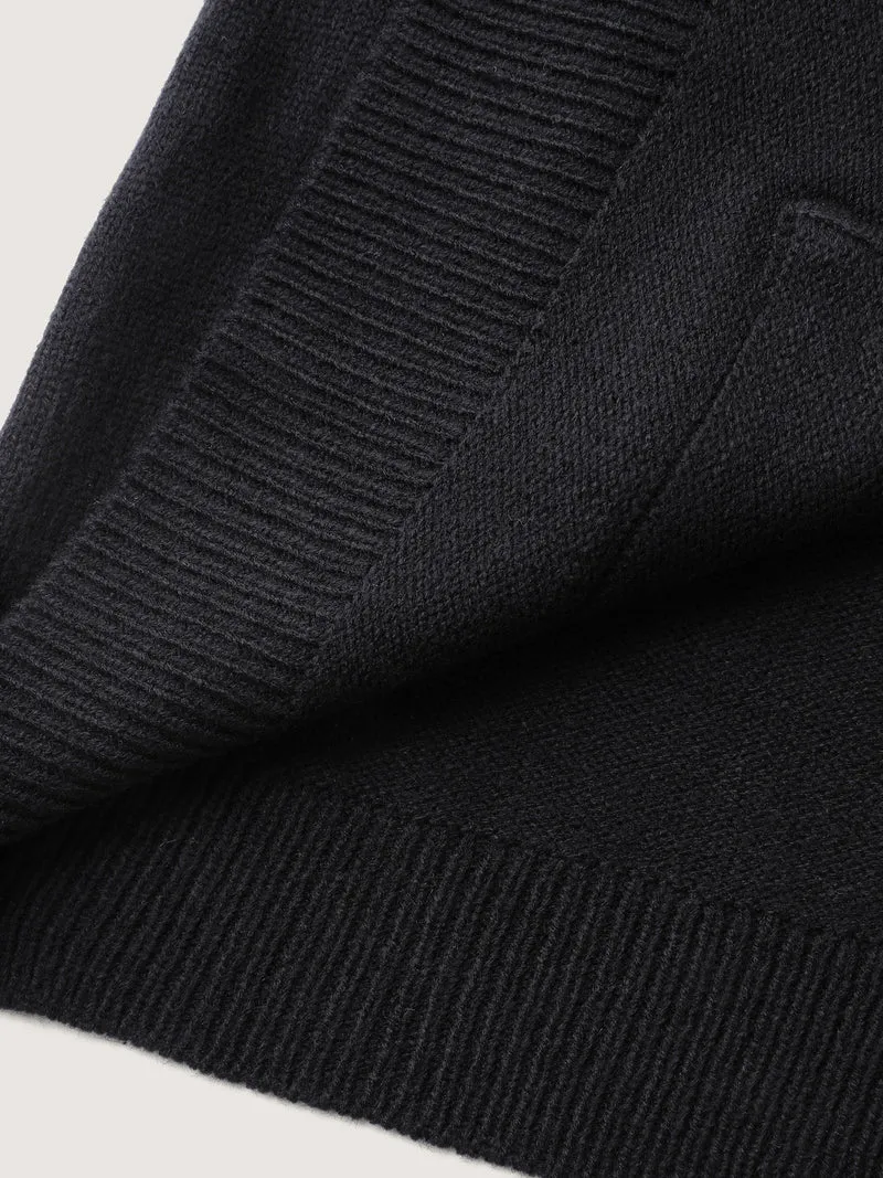 Stripes Sleeve Contrast Hooded Cardigan