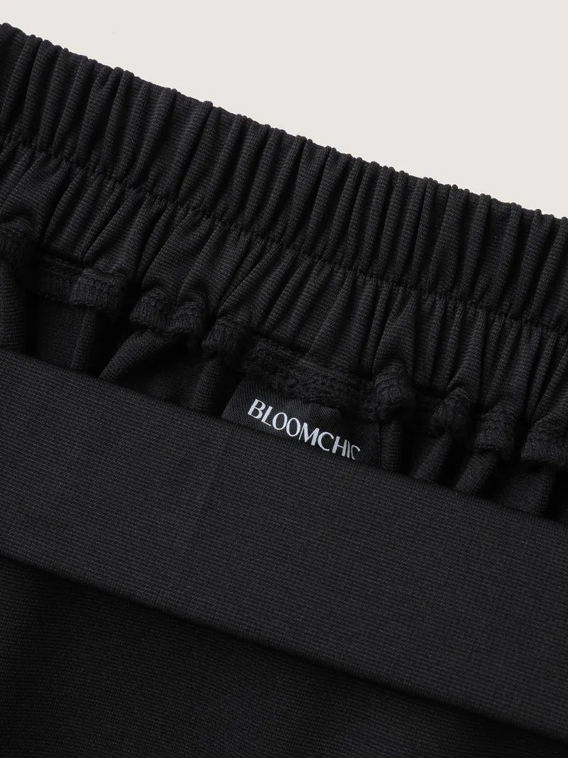 Skull Mesh Panel Cross-Tie Maxi Skirt