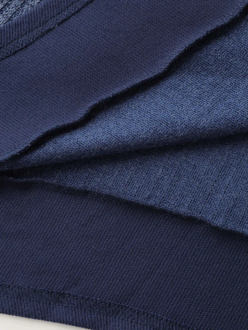 Textured Contrast Edge Hooded Jacket