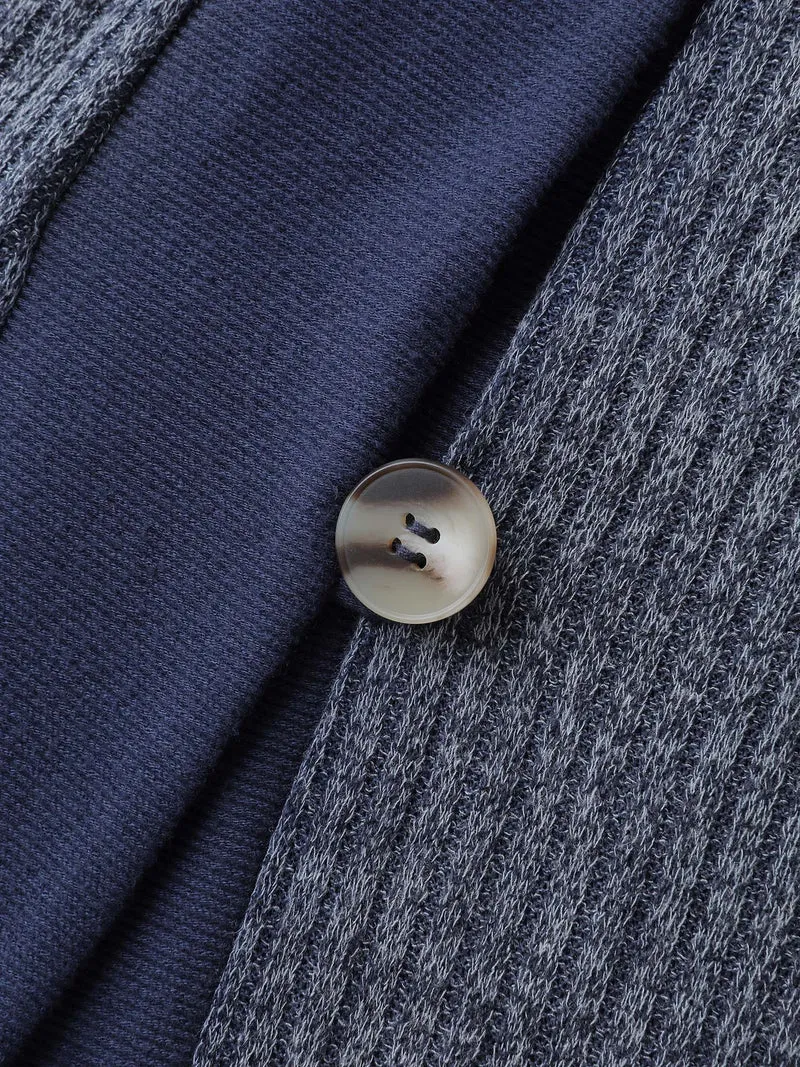 Textured Contrast Edge Hooded Jacket