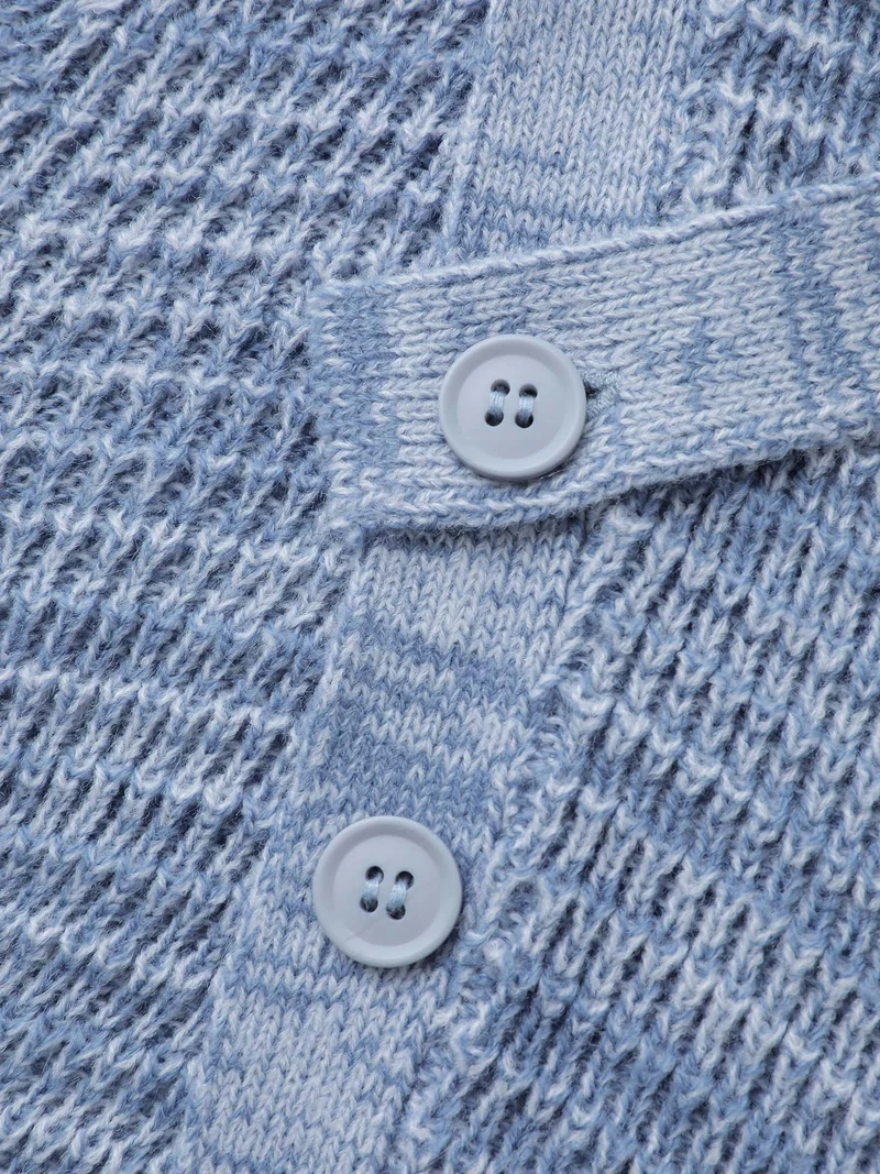 Turtleneck Wrap Adjustable Button Pullover