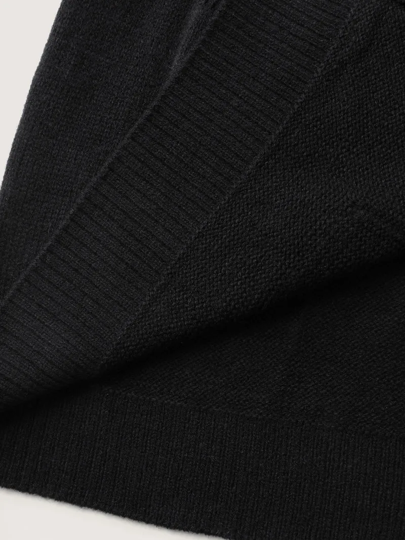 Spiderweb Jacquard Pockets Button Knit Cardigan