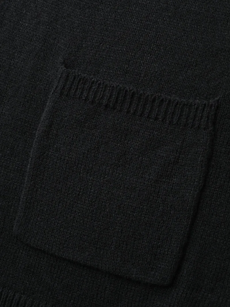Spiderweb Jacquard Pockets Button Knit Cardigan