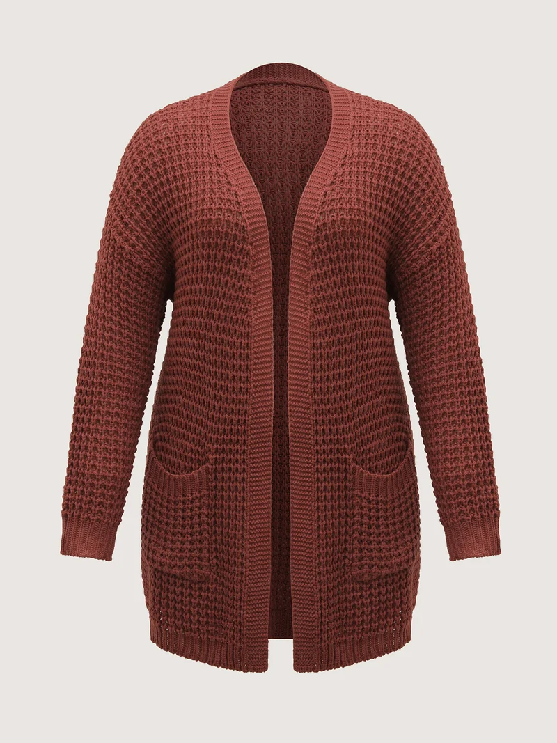 Vintage Textured Pockets Knit Cardigan