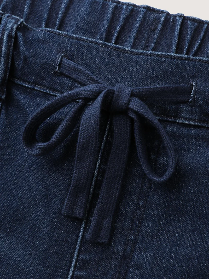 Supersoft Elastic Waist Drawstring Bootcut Jeans