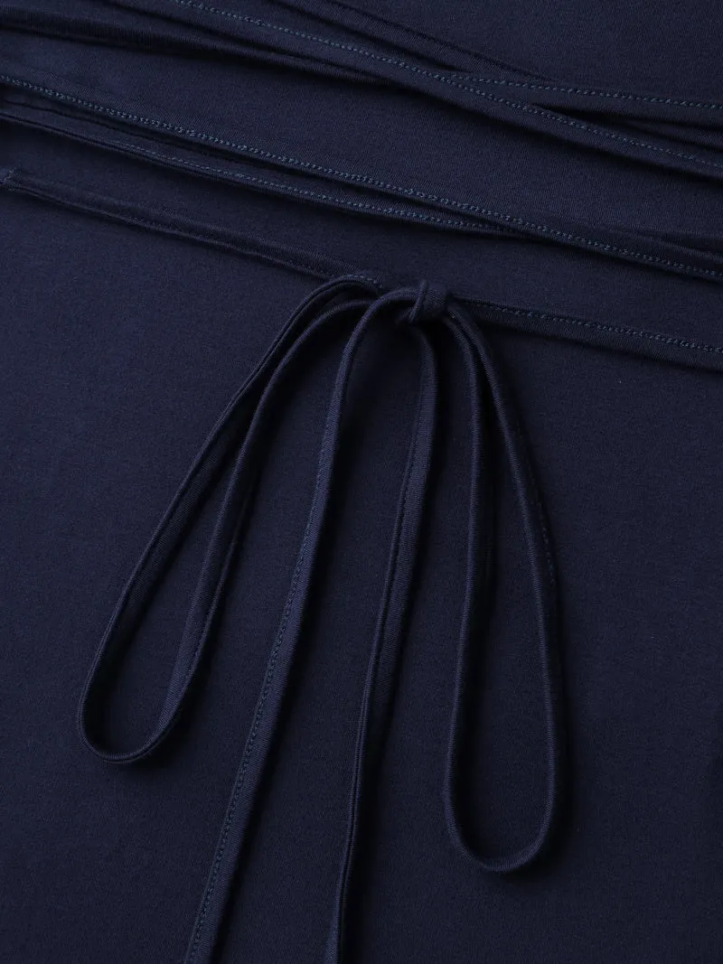Supersoft Waist-Tie Slit Maxi Dress