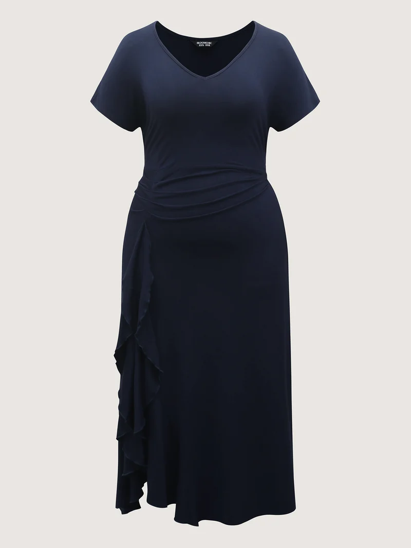 Supersoft Waist-Tie Slit Maxi Dress