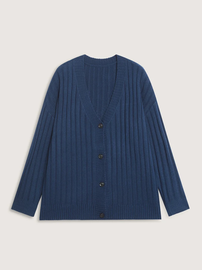 Textured Cozy Button Knit Cardigan