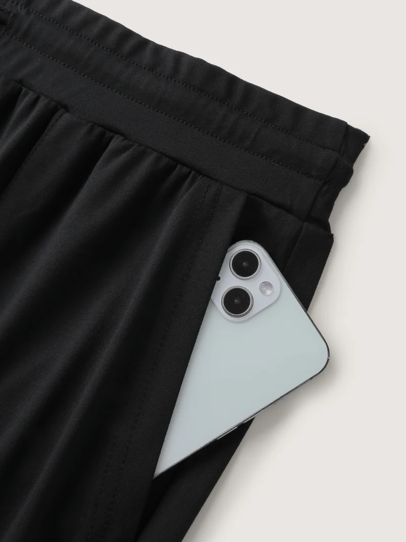 Wide Waistband Drawstring Flared Pants
