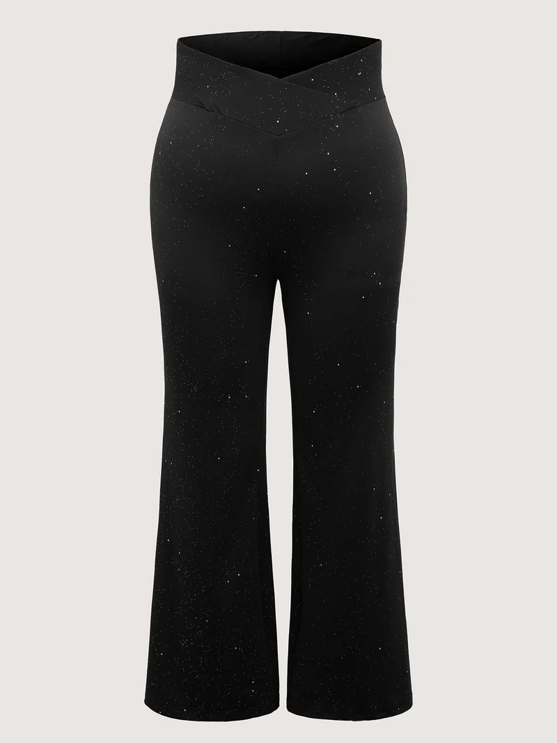 Sequin V-Shaped Waistband Pants