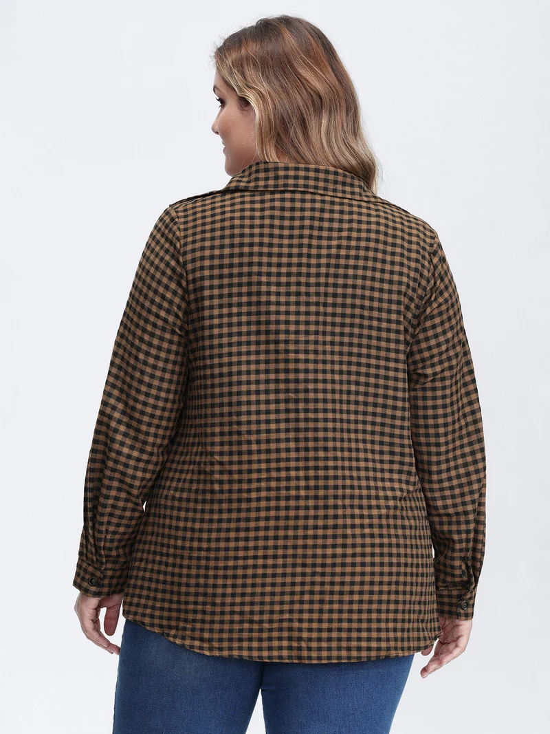 Checkered Button-Down Shirt