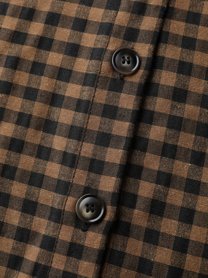 Checkered Button-Down Shirt
