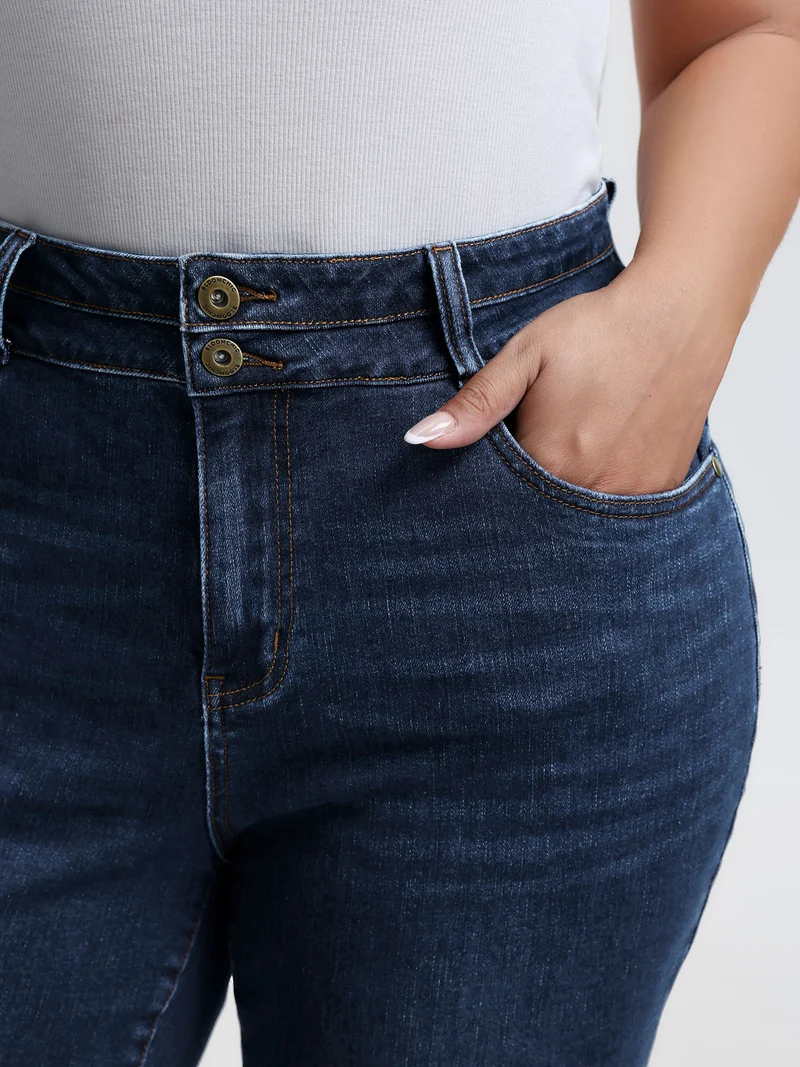 Stretchy Mid-Rise Bootcut Jeans