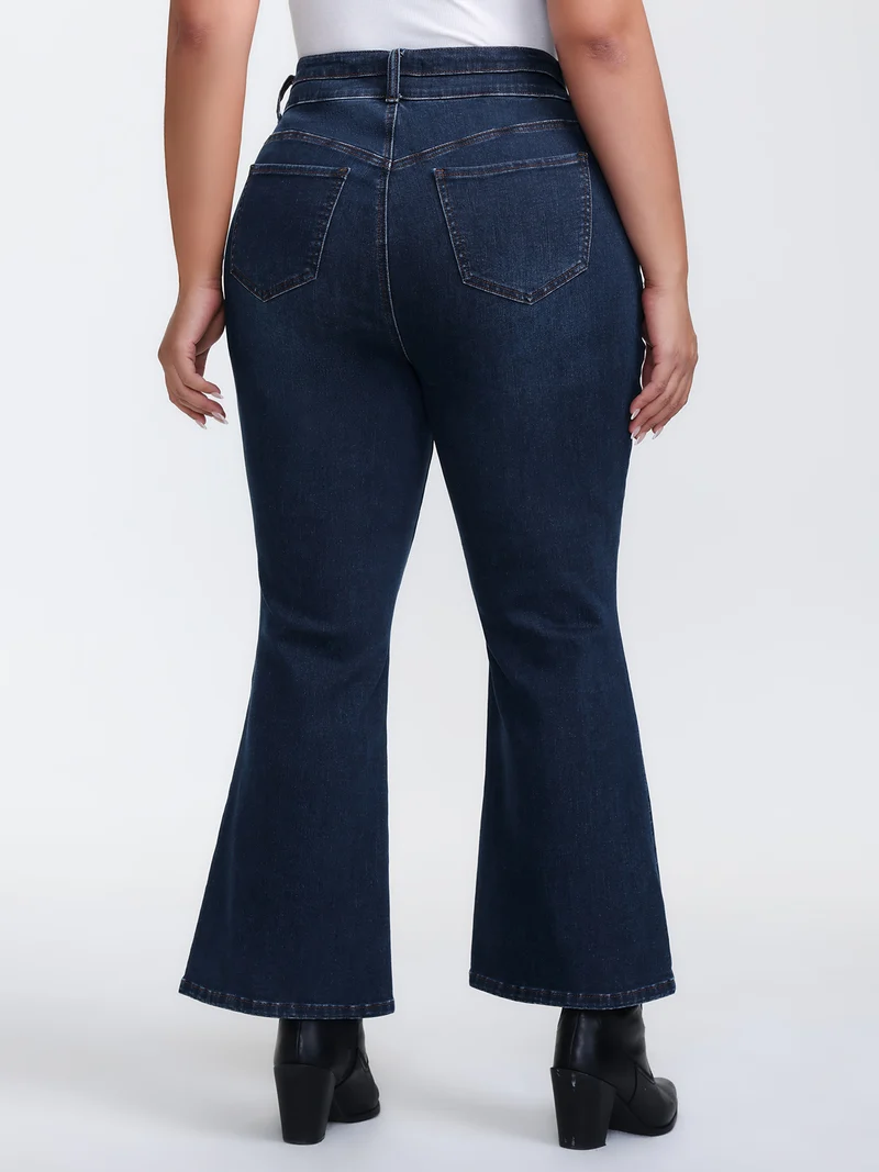 Stretchy Mid-Rise Bootcut Jeans