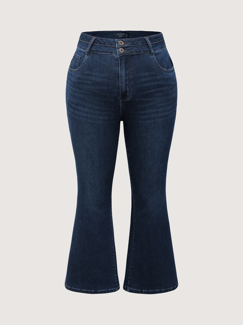 Stretchy Mid-Rise Bootcut Jeans