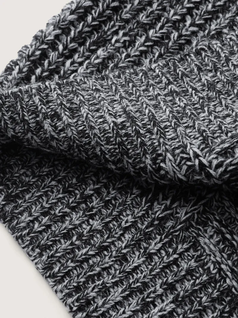 Textured Open Front Hooded Knit Cardigan