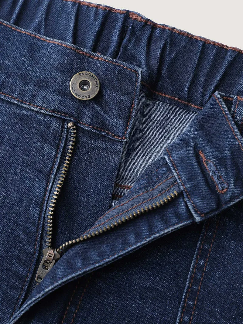 Flared Hem Easy-Fit Jeans
