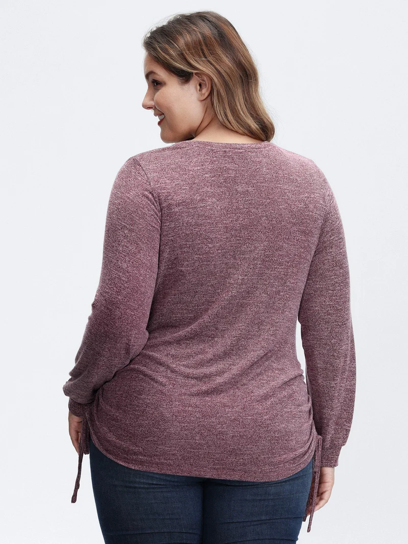 Stretchy Drawstring Side T-Shirt