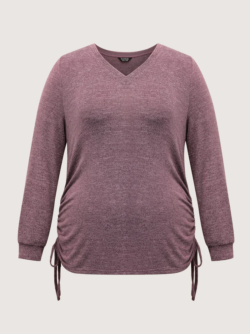 Stretchy Drawstring Side T-Shirt