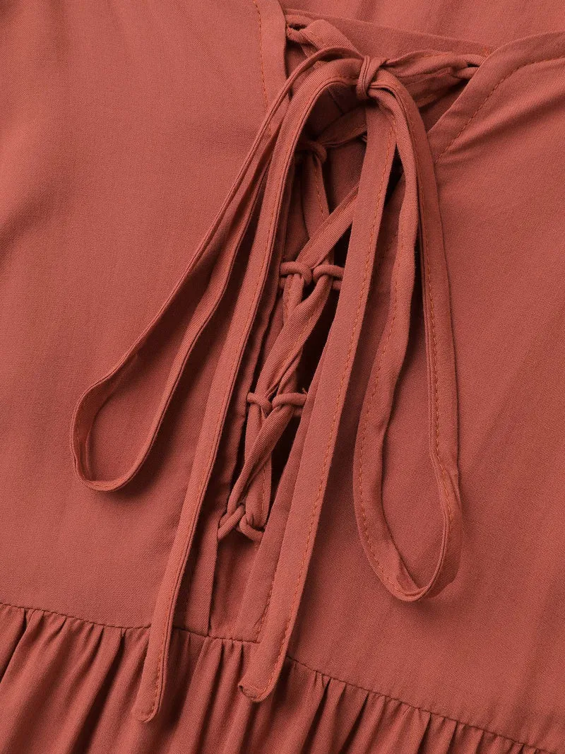 Bust-Ease Adjustable Tiered Maxi Dress