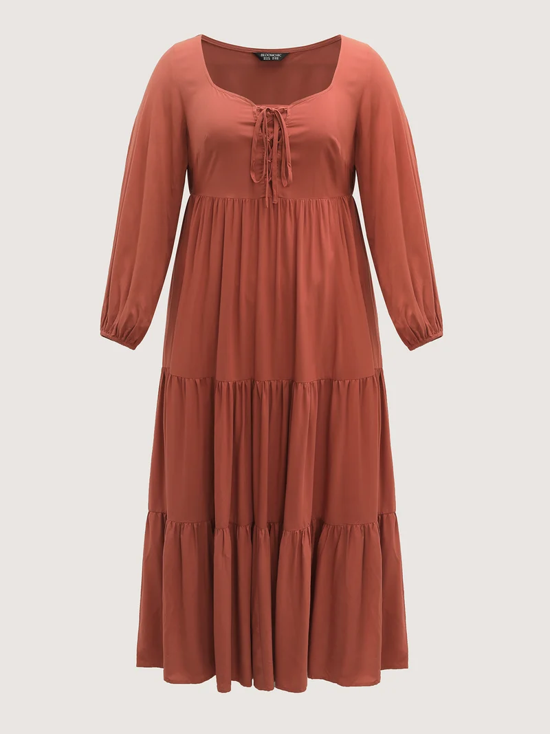 Bust-Ease Adjustable Tiered Maxi Dress