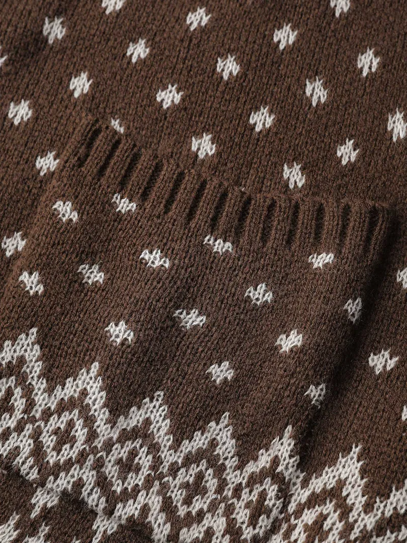 Polka Dots Kimono Collar Knit Cardigan