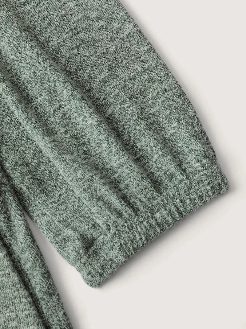 Knit Textured Stretchy Shirred Knee-Length Dress