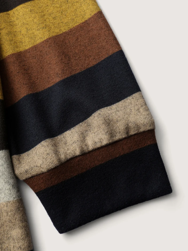 Stretchy Colorful Stripe Relaxed-Fit T-Shirt