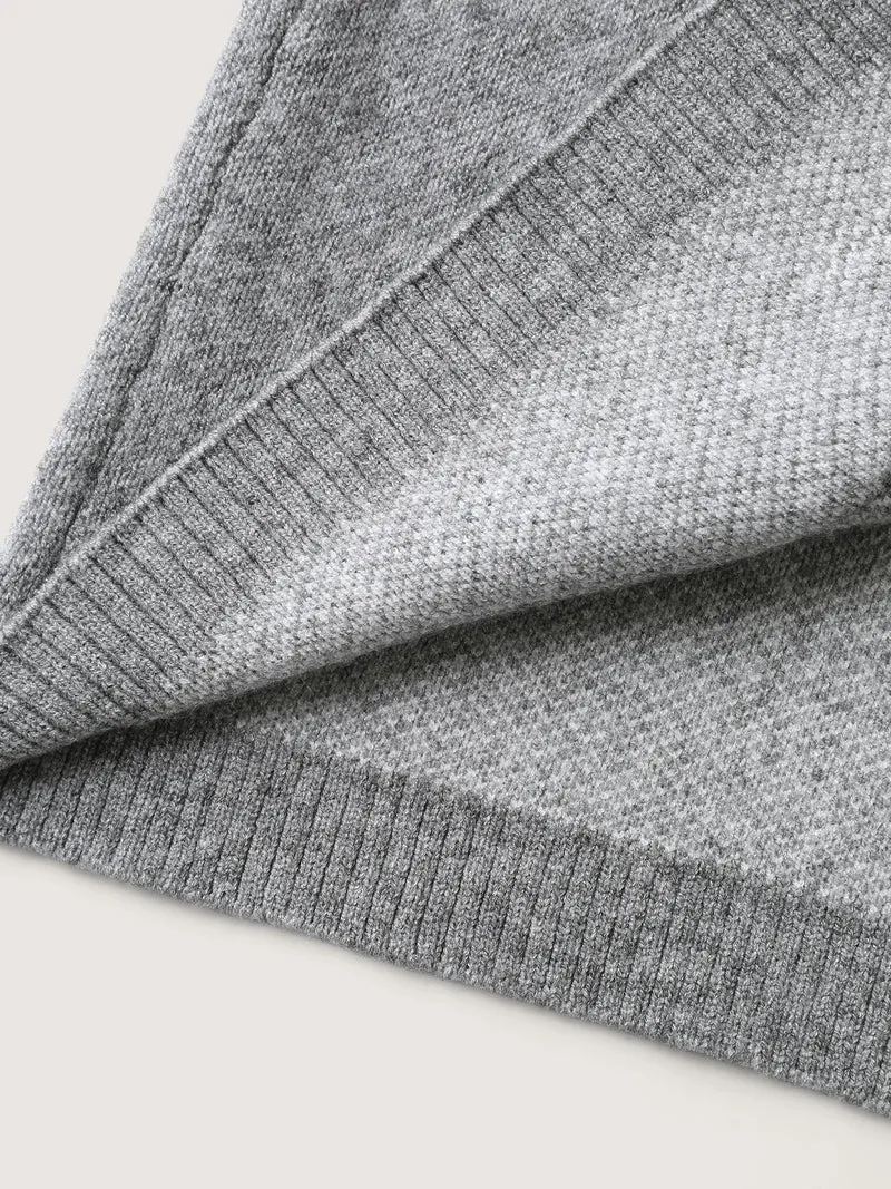 Supersoft Skull Pattern Open-Front Knit Cardigan