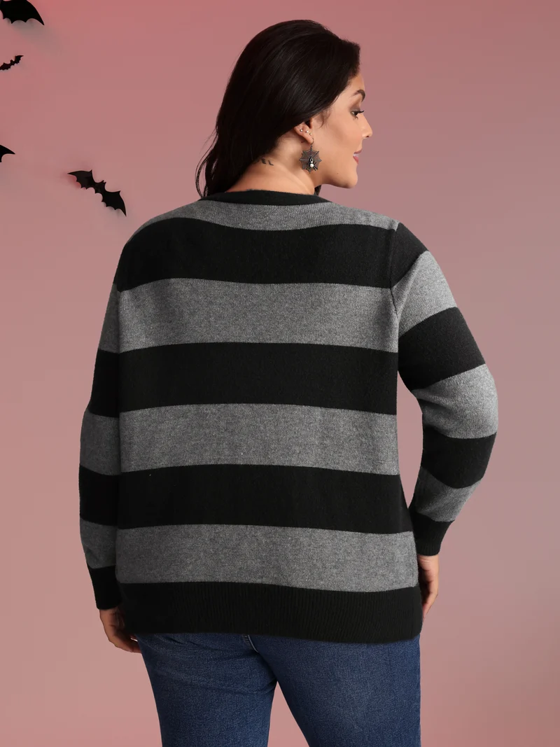 Supersoft Colorblock Button-Down Knit Cardigan