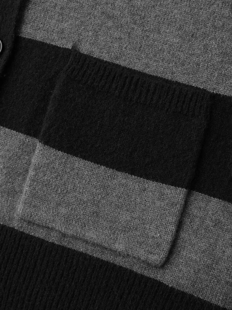 Supersoft Colorblock Button-Down Knit Cardigan