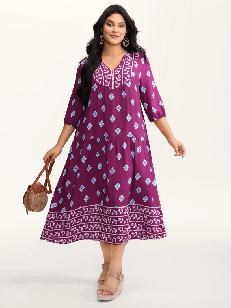 Supersoft Rayon Boho Print Maxi Dress