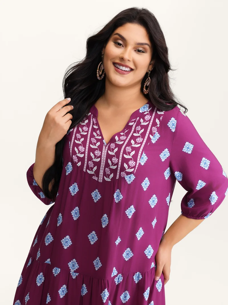 Supersoft Rayon Boho Print Maxi Dress