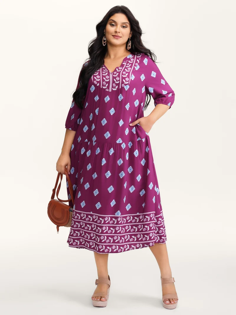 Supersoft Rayon Boho Print Maxi Dress