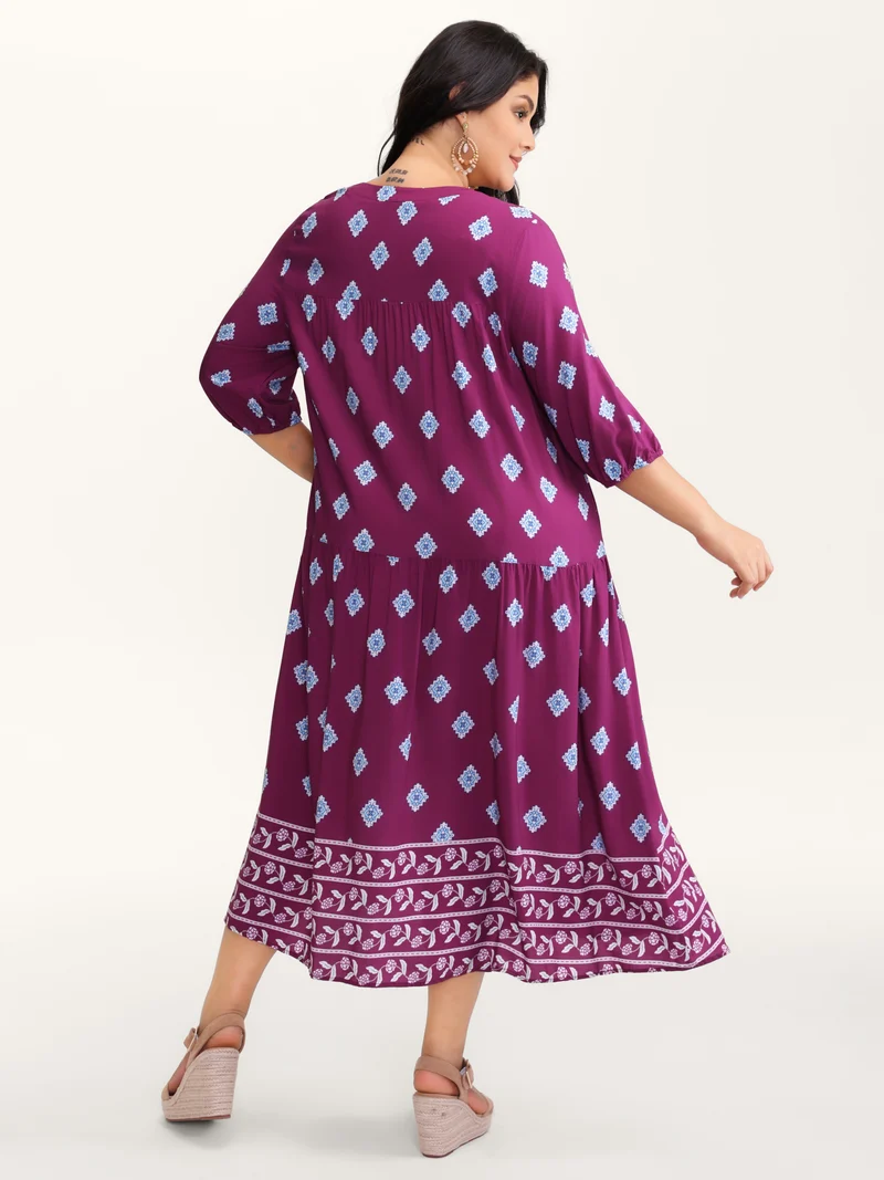 Supersoft Rayon Boho Print Maxi Dress