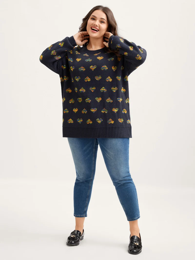 Happy Hearts Gradual Color Change Pullover