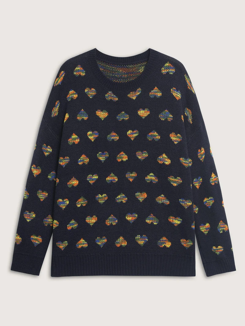 Happy Hearts Gradual Color Change Pullover