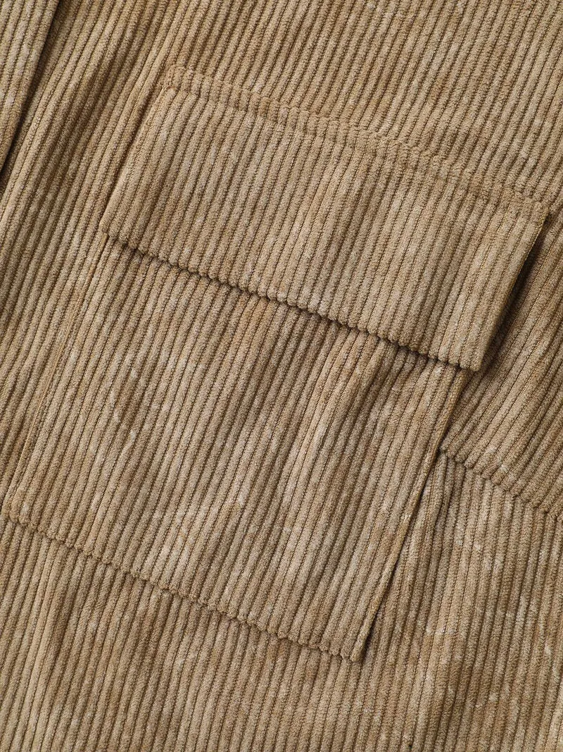 Corduroy Color Gradient Button-Down Jacket