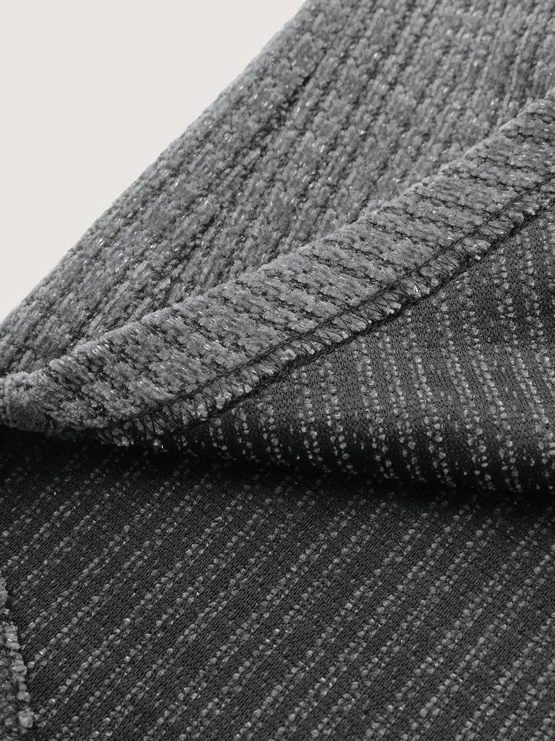 Textured Split Hem Hooded Jacket
