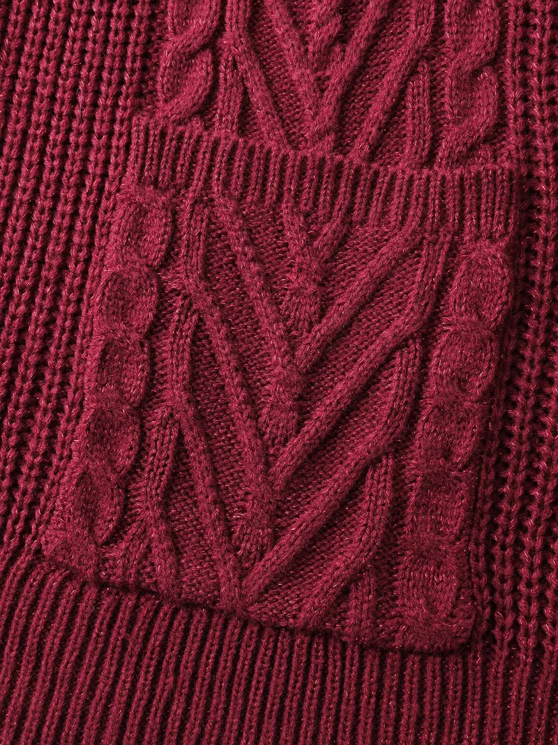 Lurex Twist Button Knit Cardigan