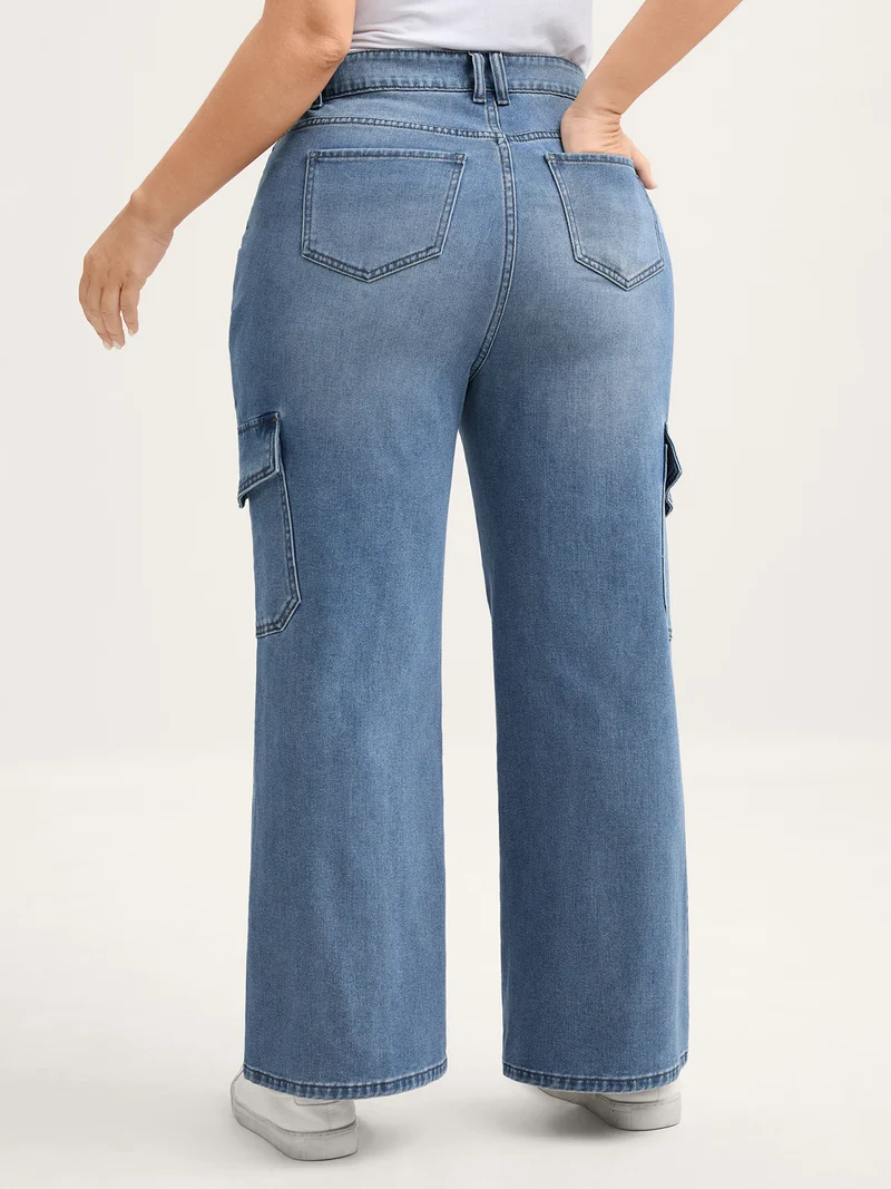 Retro Wash Flared Hem Jeans