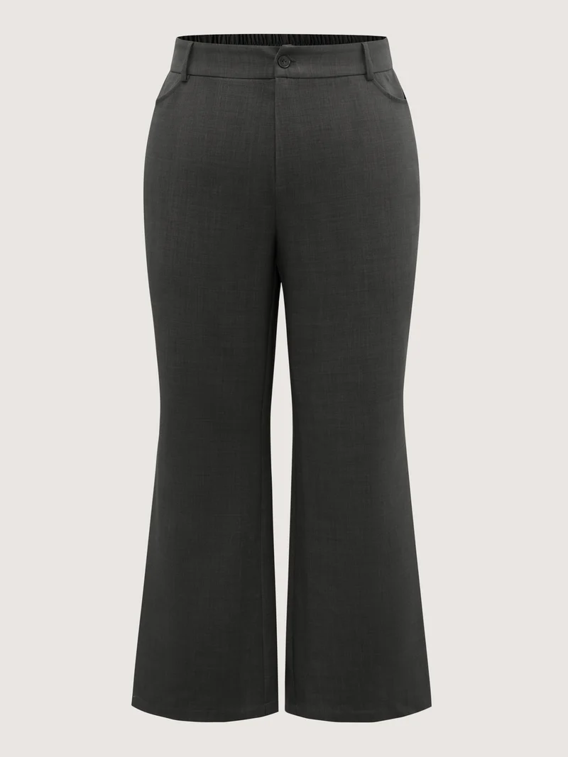 Stretch Woven Micro Flare Pants