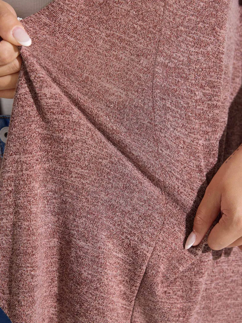 Asymmetrical Hem Front-Open Hooded Jacket