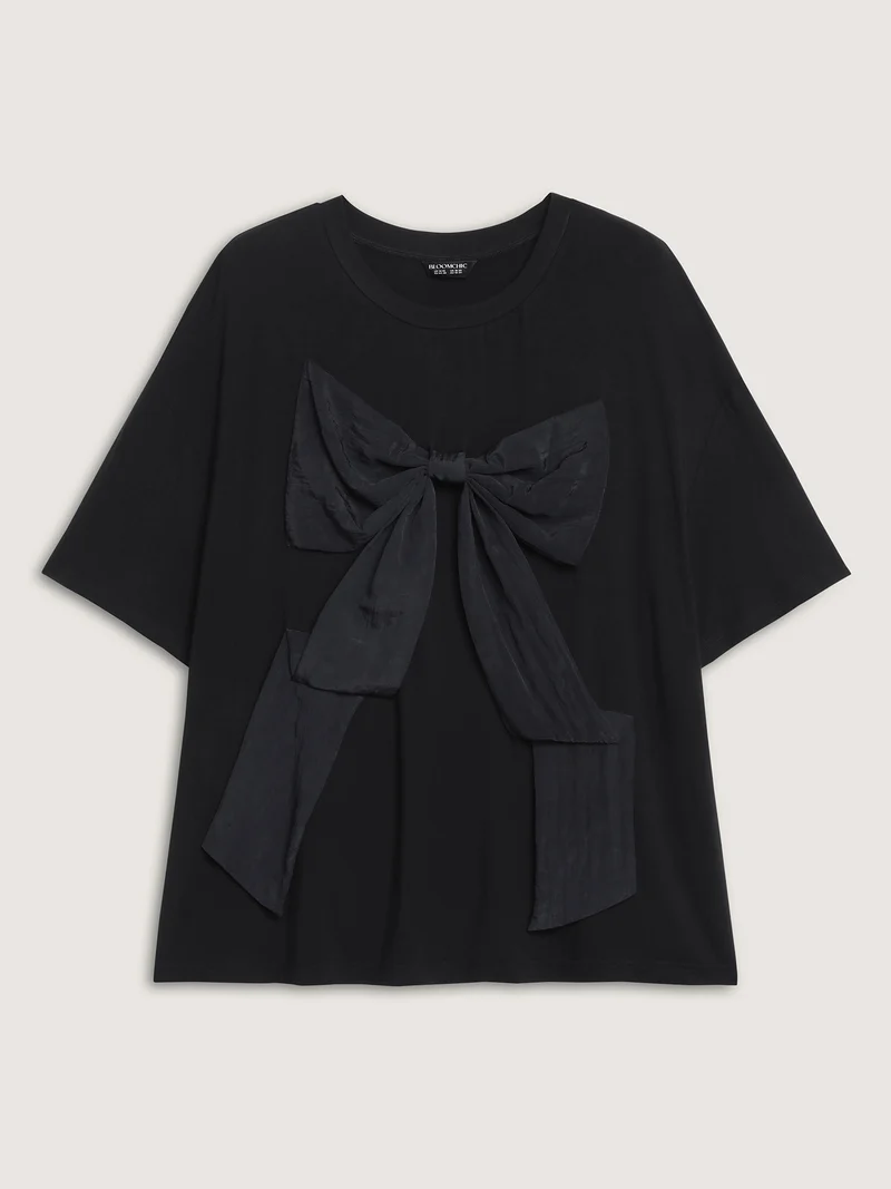 3D Bow-Tie Front Supersoft T-Shirt