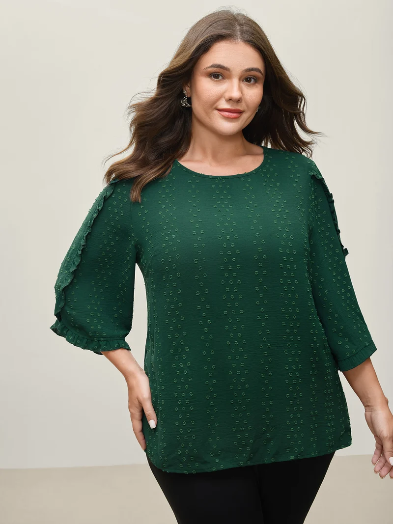 Petal Sleeve Arm-Friendly Blouse