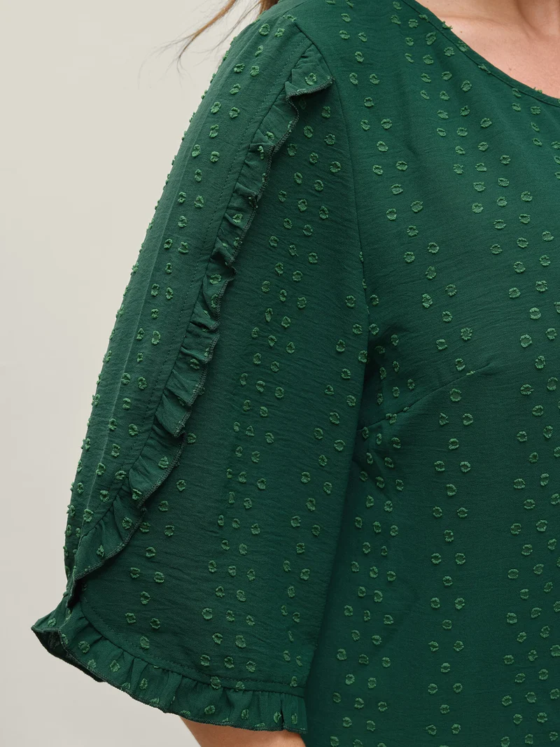 Petal Sleeve Arm-Friendly Blouse