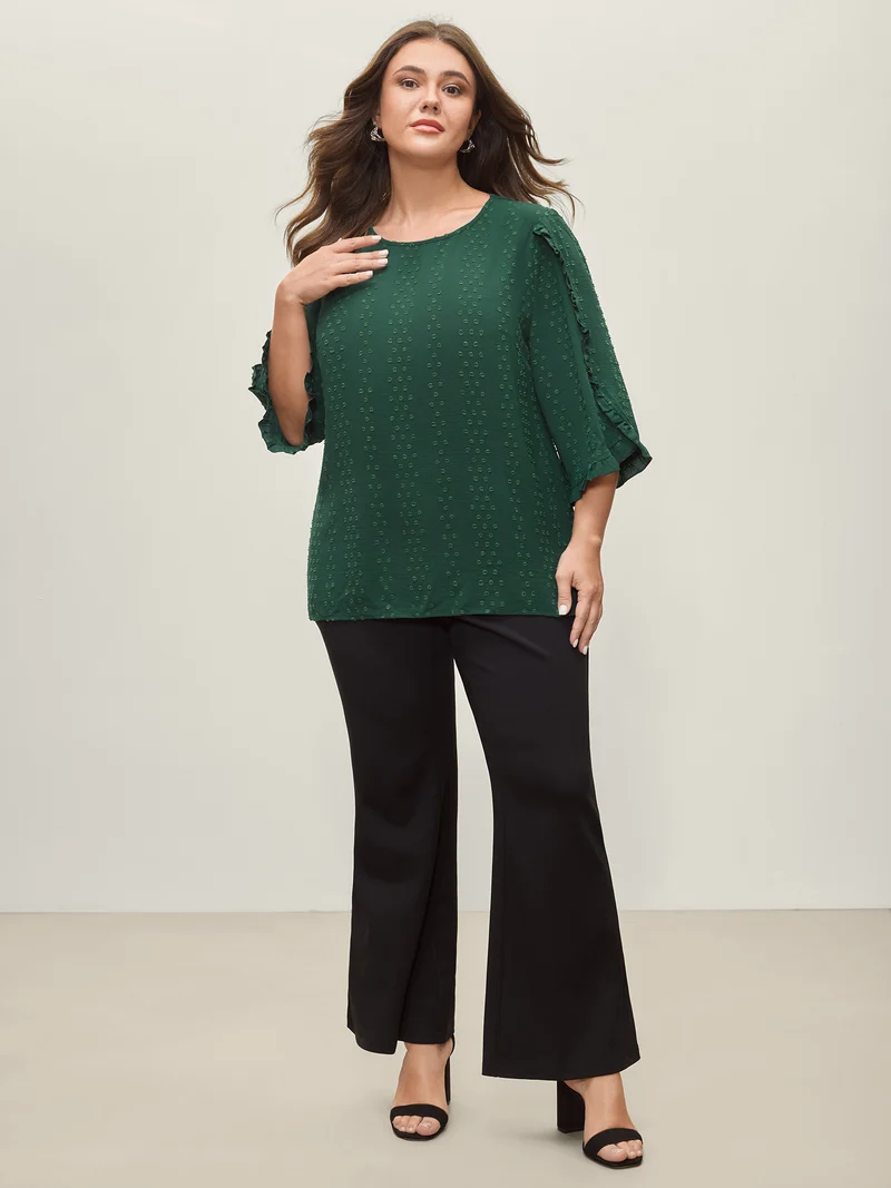 Petal Sleeve Arm-Friendly Blouse