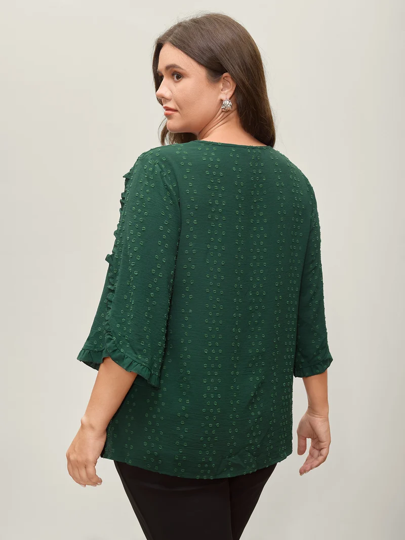 Petal Sleeve Arm-Friendly Blouse