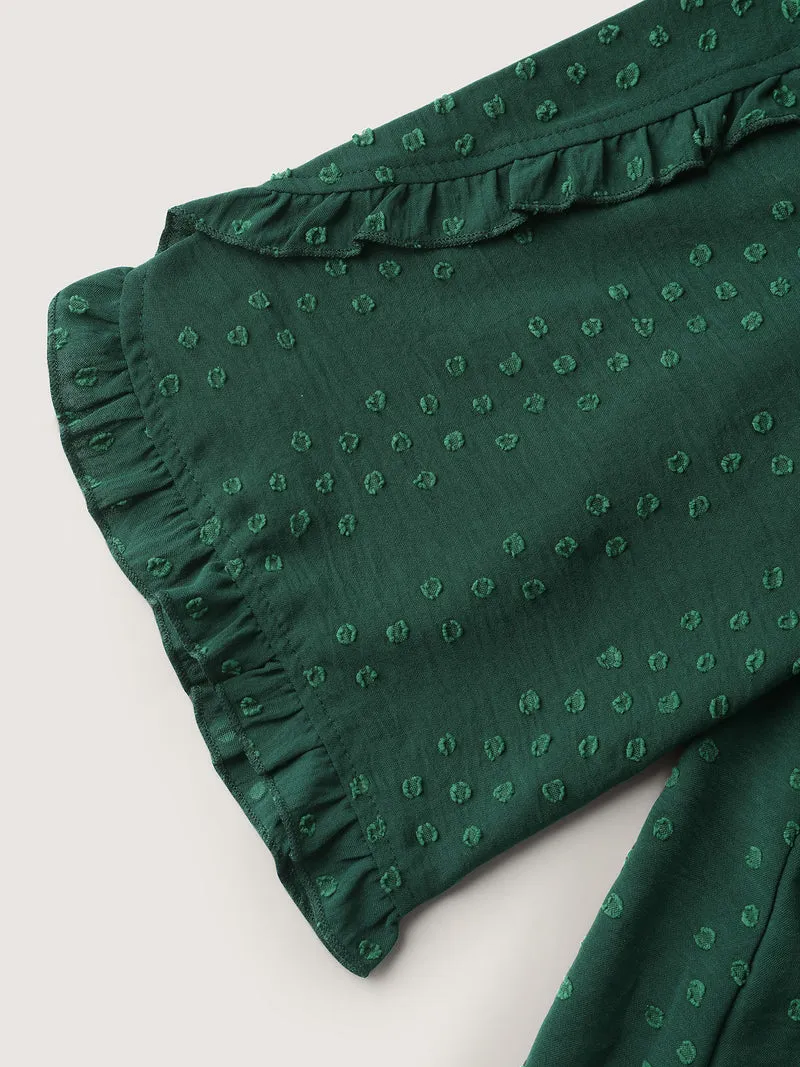 Petal Sleeve Arm-Friendly Blouse